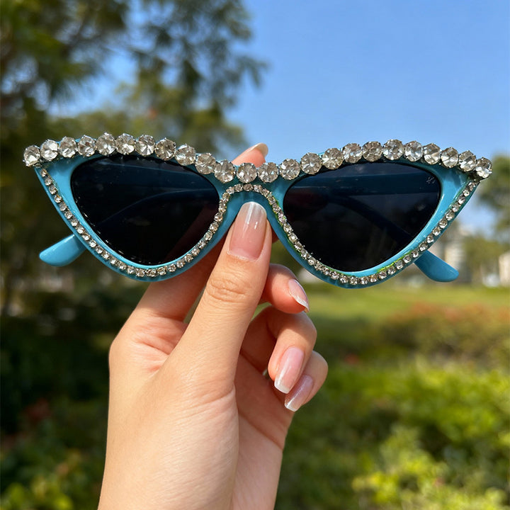 Glamorous Rhinestone-Accented Cat-Eye Sunglasses Stornfield
