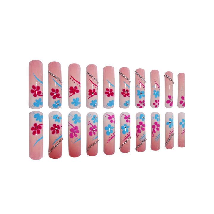 Artfully Designed Floral Press-On Nails Stornfield