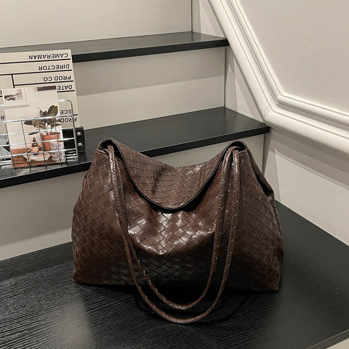 Woven Leather Hobo Bag