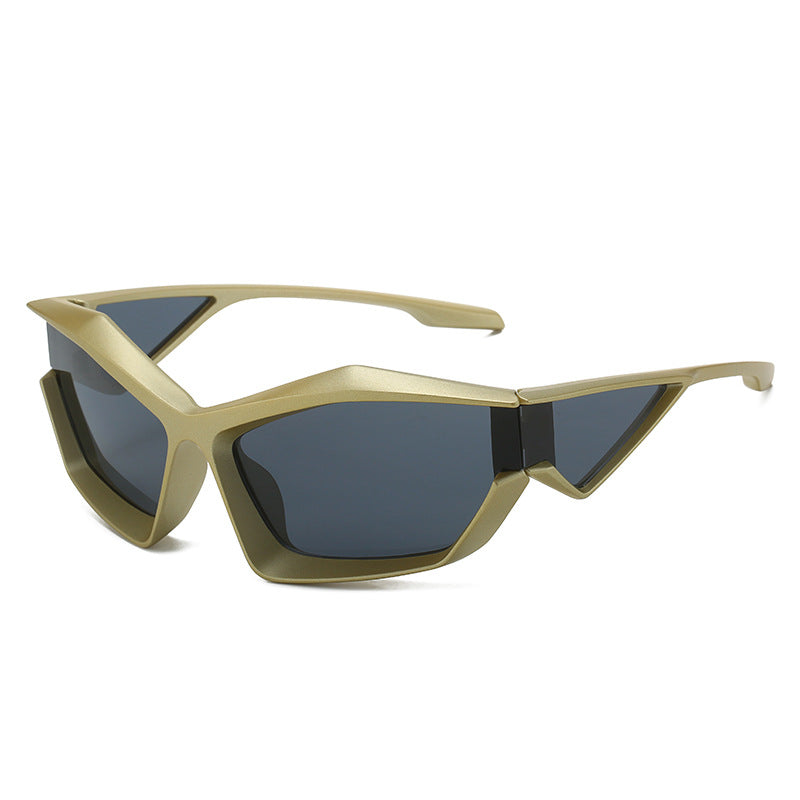 Women's sporty performance sunglasses with modern geometry frame Stornfield