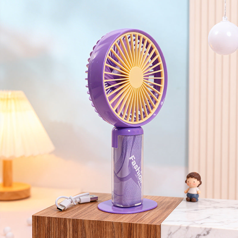 Cooling compact portable rechargeable handheld fan with detachable stand and USB charging Stornfield
