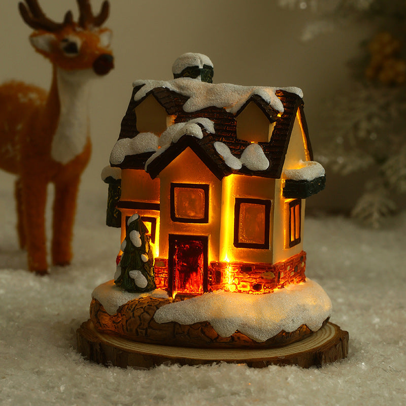 Illuminated Christmas village made of ceramic Stornfield
