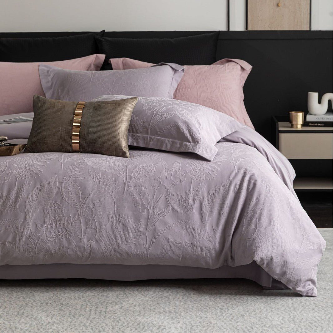 Luxury Embroidered Botanical Duvet Cover Set