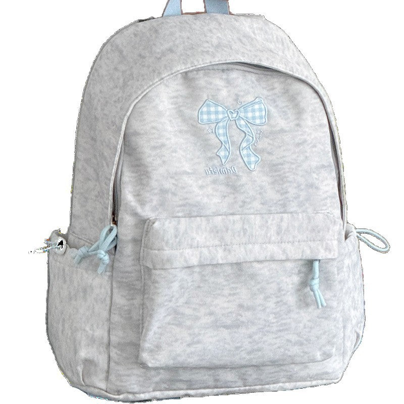 Stylish Embroidered Bow Pattern Backpack Stornfield