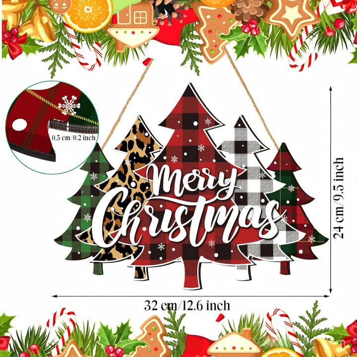 Decorative wooden sign with winter motifs Stornfield