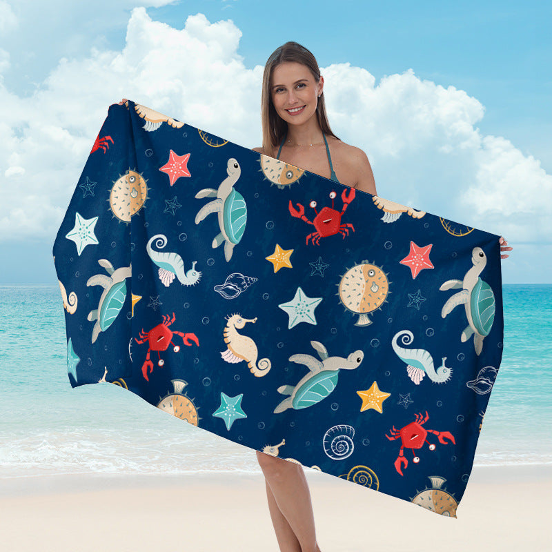 Beach towel with maritime star pattern Stornfield