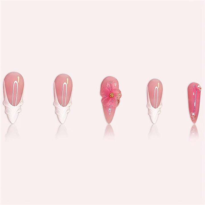 Floral 3D Press-On Nail Art Stornfield