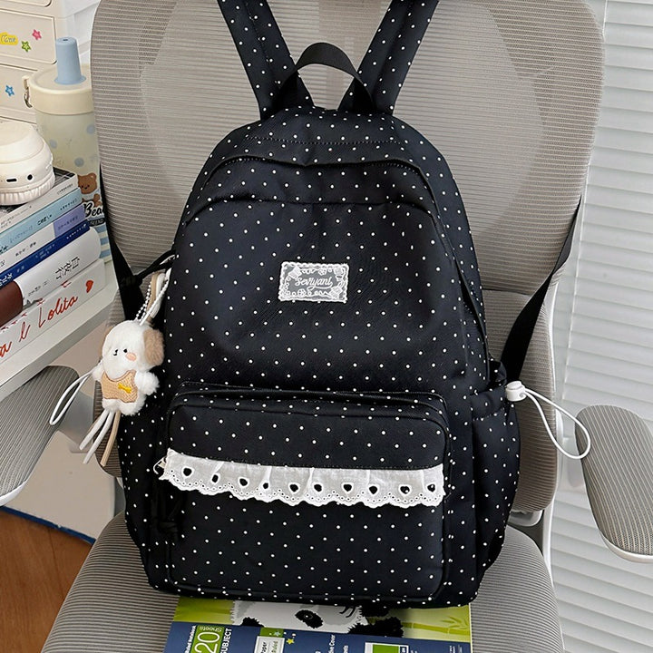 Playful Polka Dot Printed Backpack Stornfield