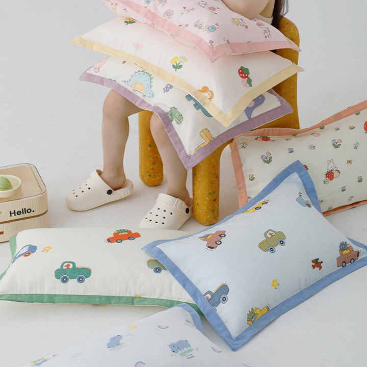 Decorative Cotton Muslin Dinosaur Pillow Cover