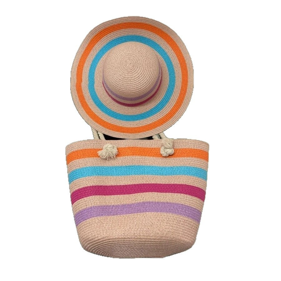 Beach bag with colorful stripes Stornfield