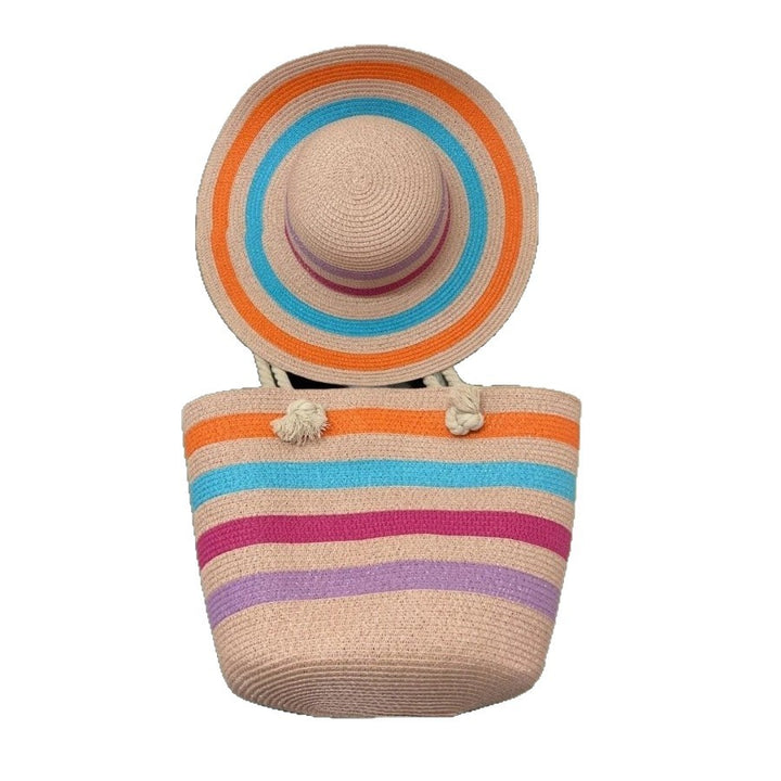 Beach bag with colorful stripes Stornfield