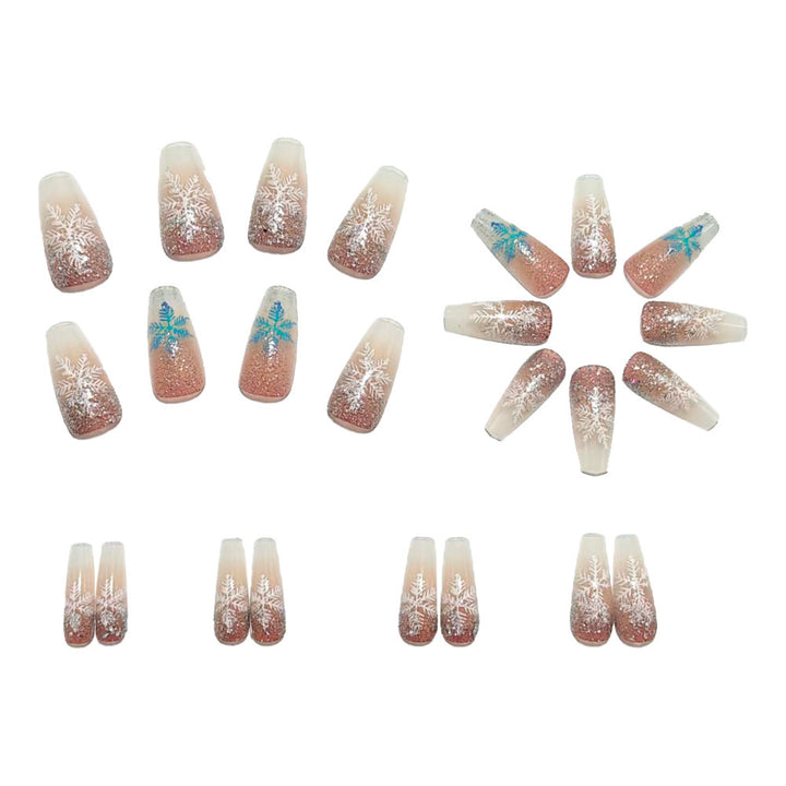 Artificial nails with winter snowflake design Stornfield