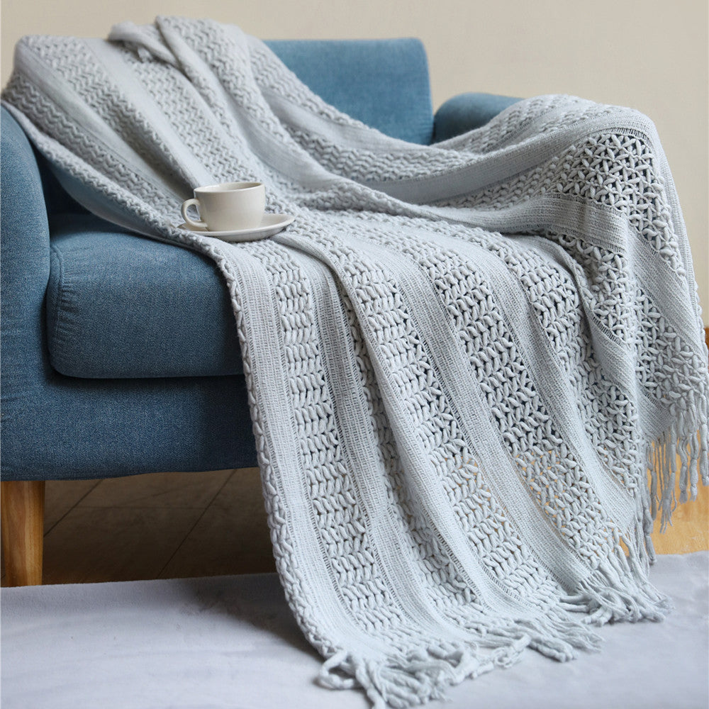 Textured Knit Throw Blanket