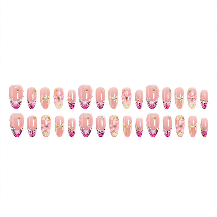 Artful artificial nails with delicate flower patterns Stornfield