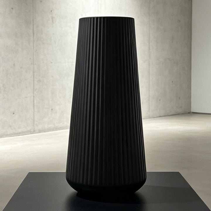 Modern Vertical Ribbed Ceramic Vase Stornfeild