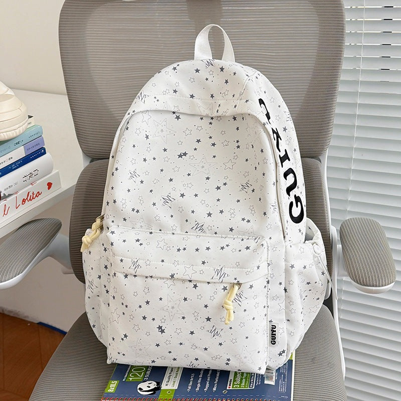 Stylish Star-Patterned School Backpack Stornfield