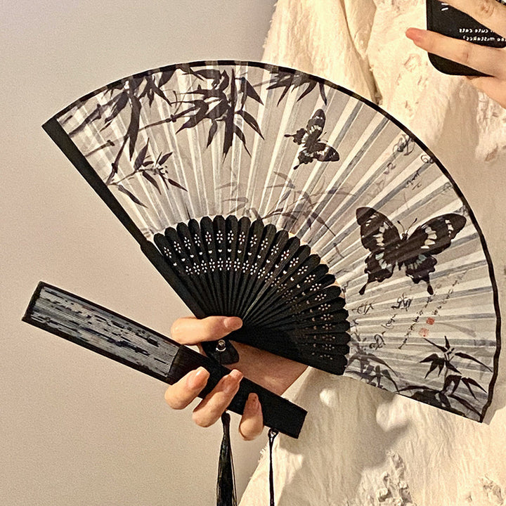 Handmade Fan with Elegant Butterfly Design Stornfield