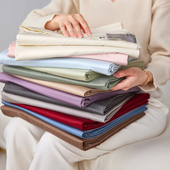 Luxury Brushed Cotton Flat Sheet with Breathable Percale Weave