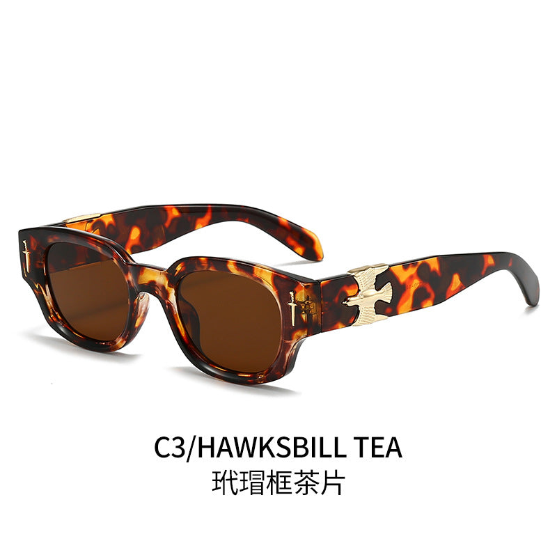 Women's fashionable sunglasses in exclusive tortoiseshell design with elegant metallic accents Stornfield