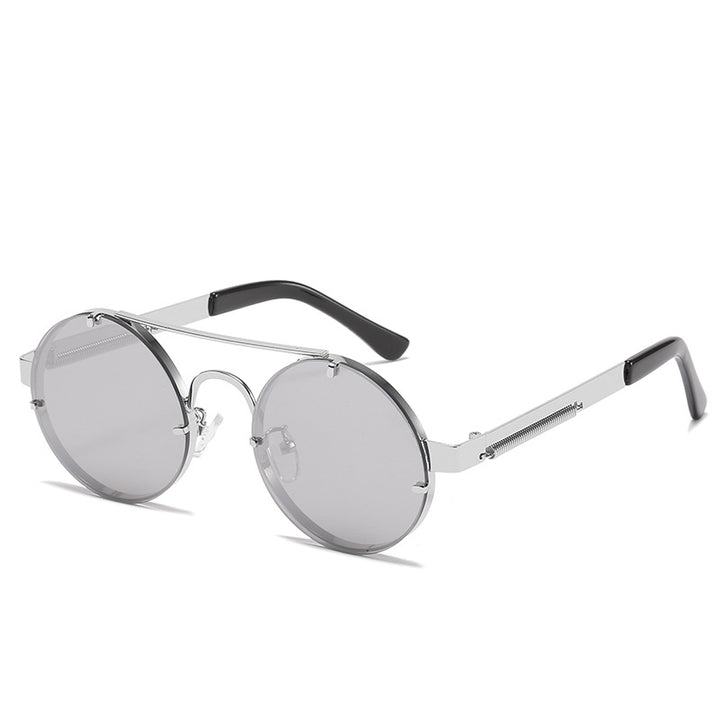 Women's round designer sunglasses with innovative metal frame and protective lenses Stornfield