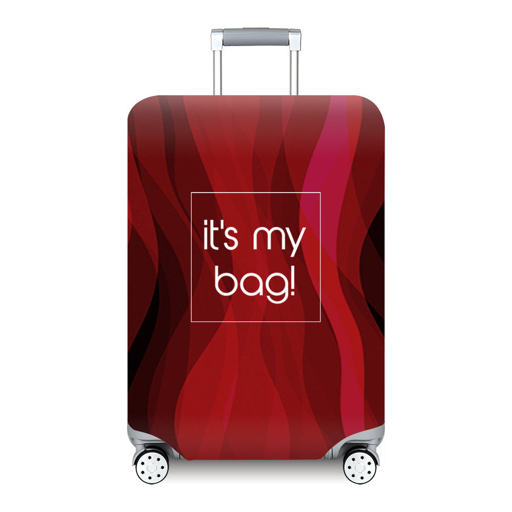 Unisex hard-shell suitcase with modern wave pattern Stornfield