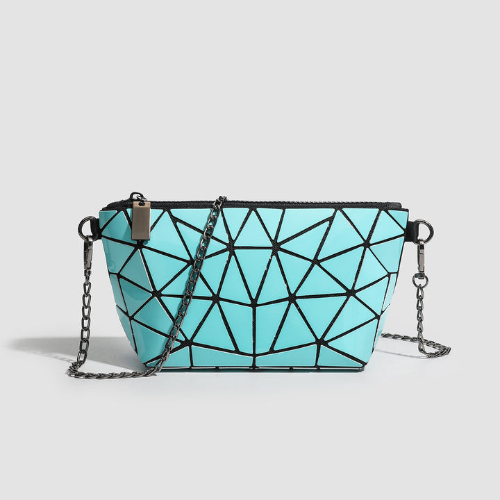 Geometric Patterned Crossbody Clutch Bag
