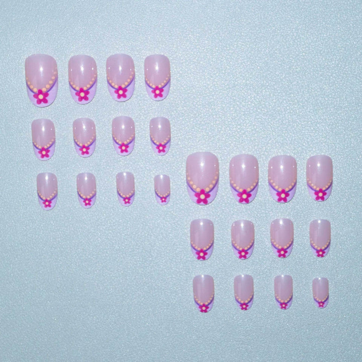 Artistic Floral Tip Nail Art