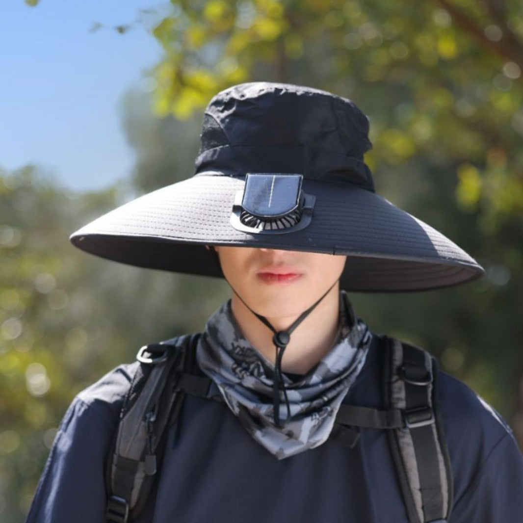 tactical fishing hat with wide brim, mesh ventilation and adjustable chin strap Stornfield