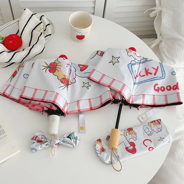 Ladies folding umbrella with playful children's motif Stornfield