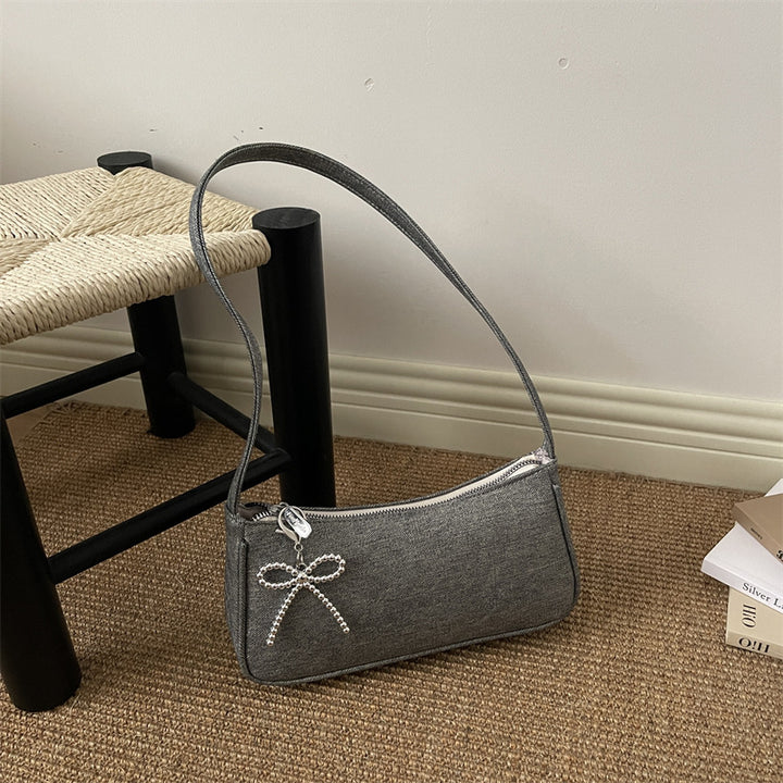 Bow-Accent Crossbody Handbag