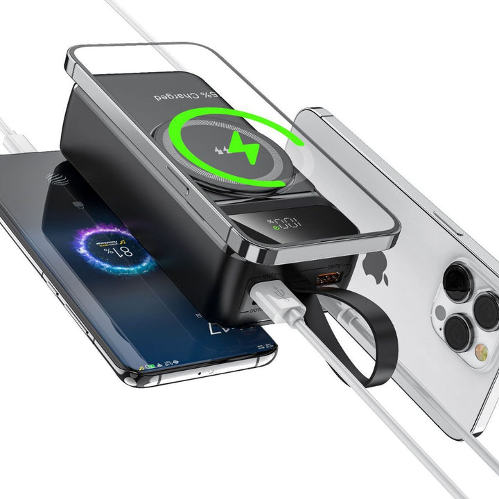 Portable Wireless Powerbank with Intelligent Charging Management and Digital Display Stornfield