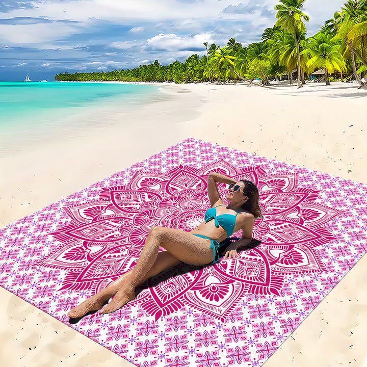 Mandala Design Beach Mat Stornfield