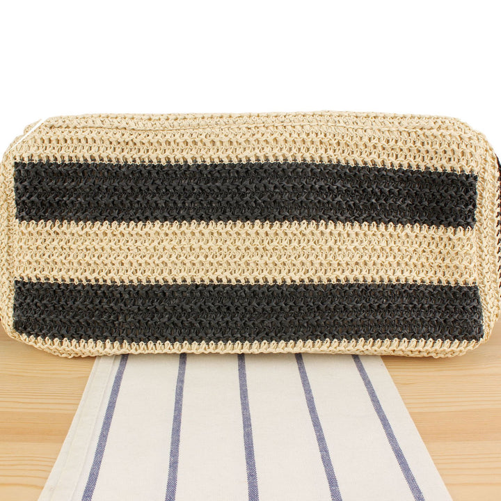 Beach bag with elegant leather handles and practical interior bag Stornfield