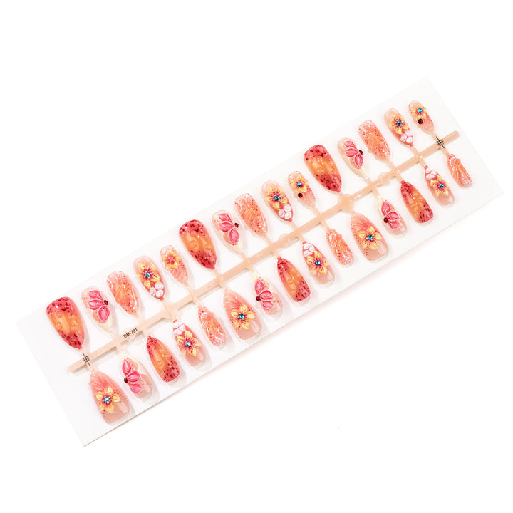 Artistic Floral Press-On Nail Designs Stornfield