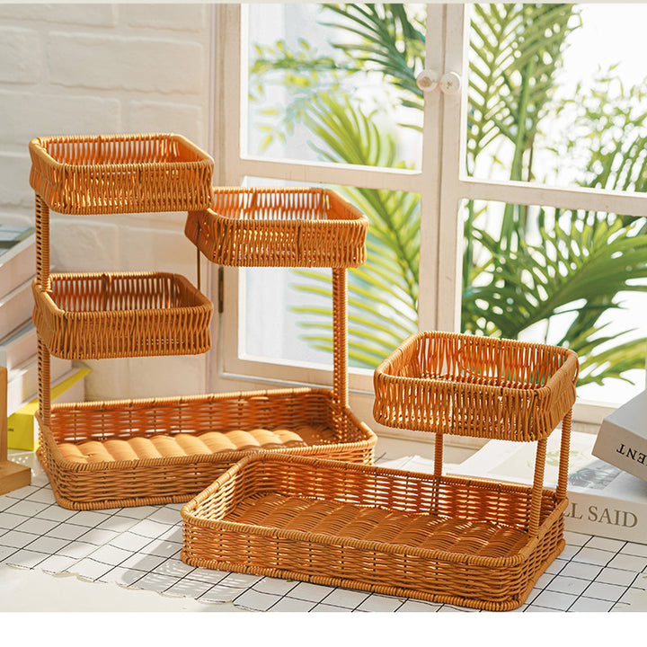 Multi-Tiered Wicker Organization Tray Stornfield