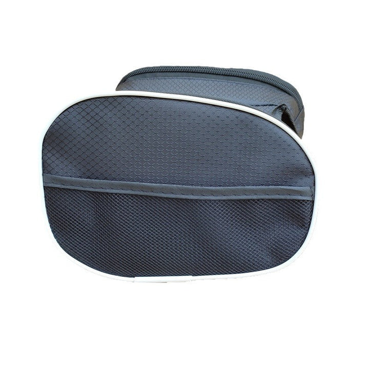 compact waterproof bicycle handlebar storage bag with quick-release straps and mesh organizer Stornfield