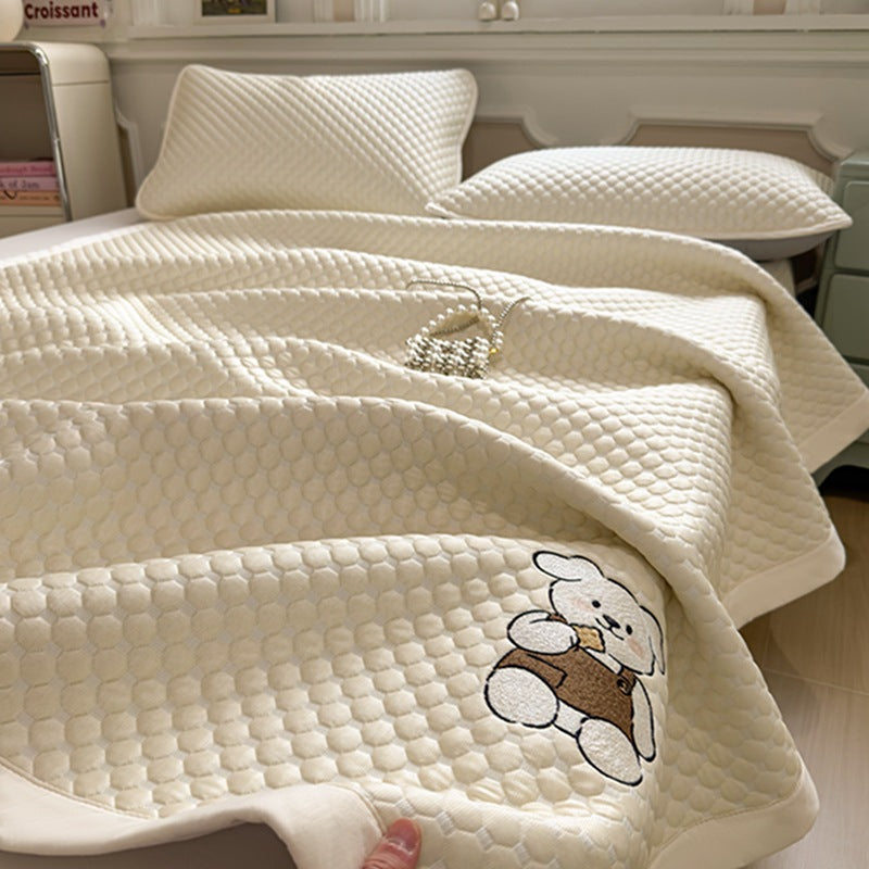 Soft Quilted Bear Print Mattress Protector