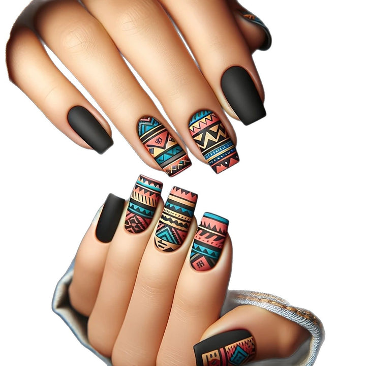 Geometric Pattern Nail Art Design Stornfield