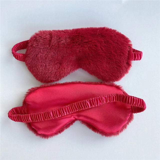 Women's soft plush sleep mask with ergonomic padding and elastic comfort band Stornfield