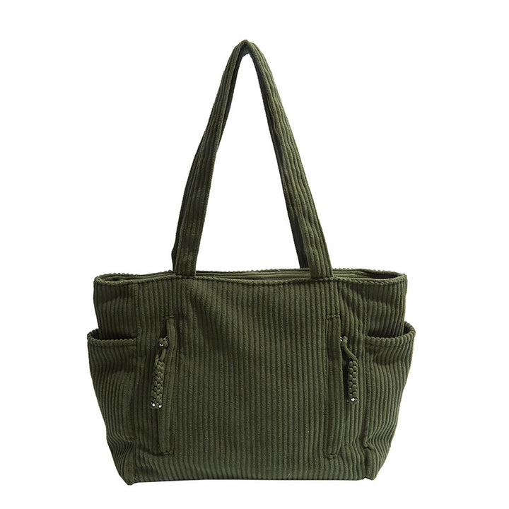 Corduroy Multi-Pocket Tote Bag Stornfield