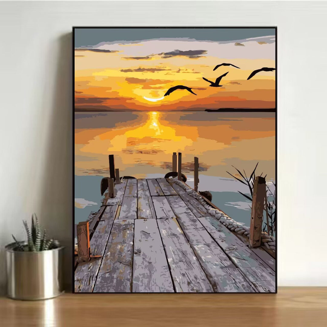 Scenic Mountain Landscape Art Canvas Print Stornfield