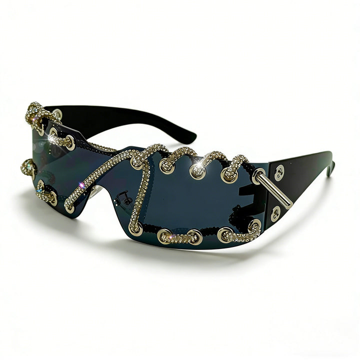 Women's sunglasses with unique lacing design Stornfield