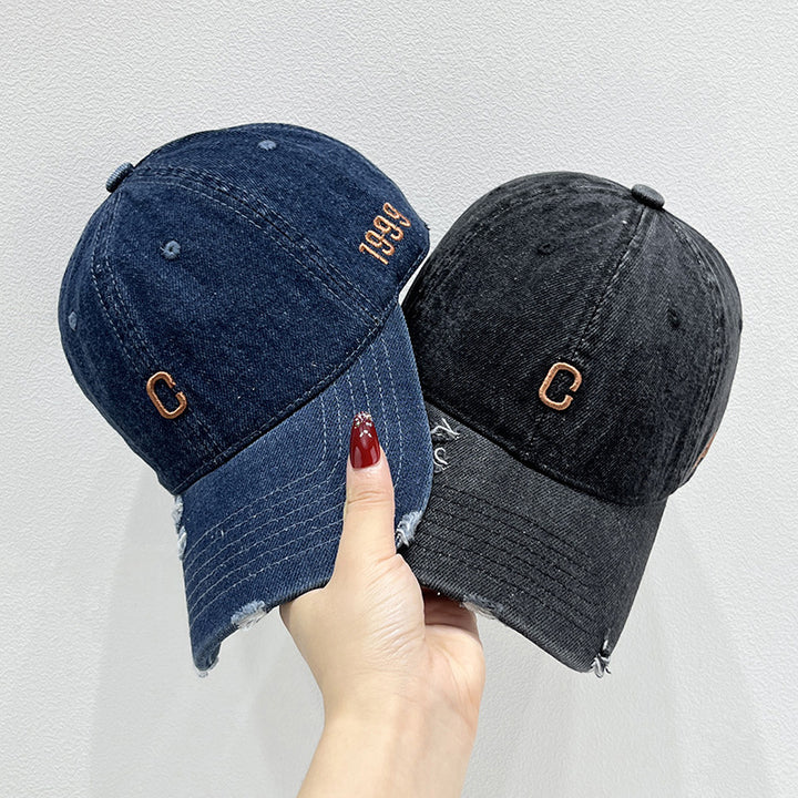 Women's Distressed Denim Baseball Cap Stornfield 1784270579