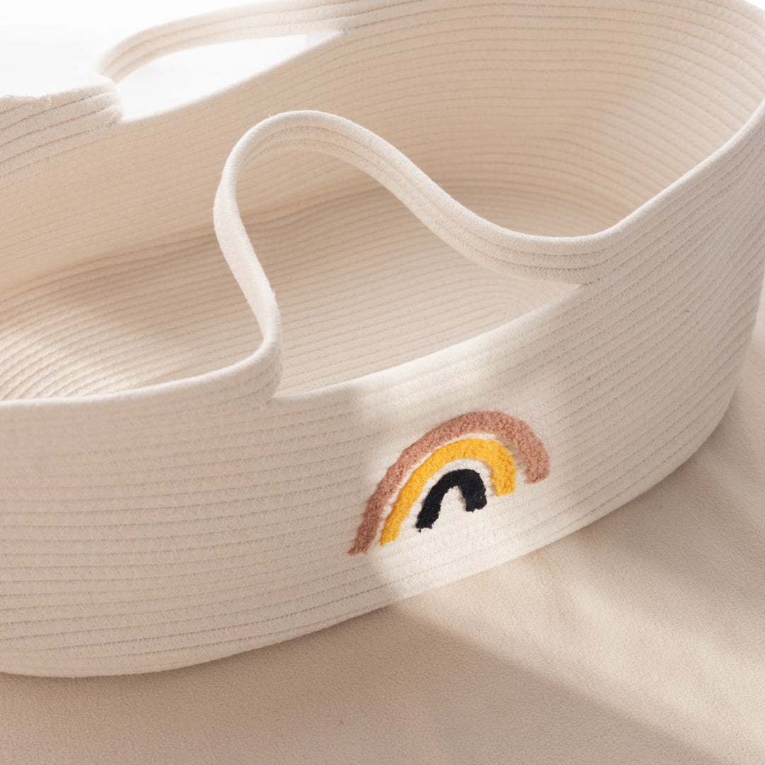 Portable Rope-Style Baby Moses Basket Bassinet with Handles