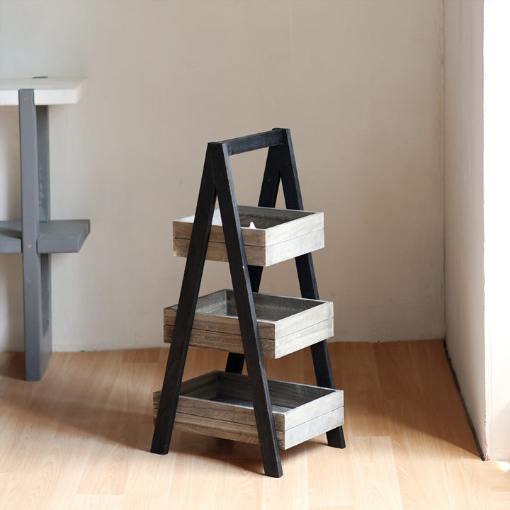 Three-door wooden shelf with modern design Stornfield