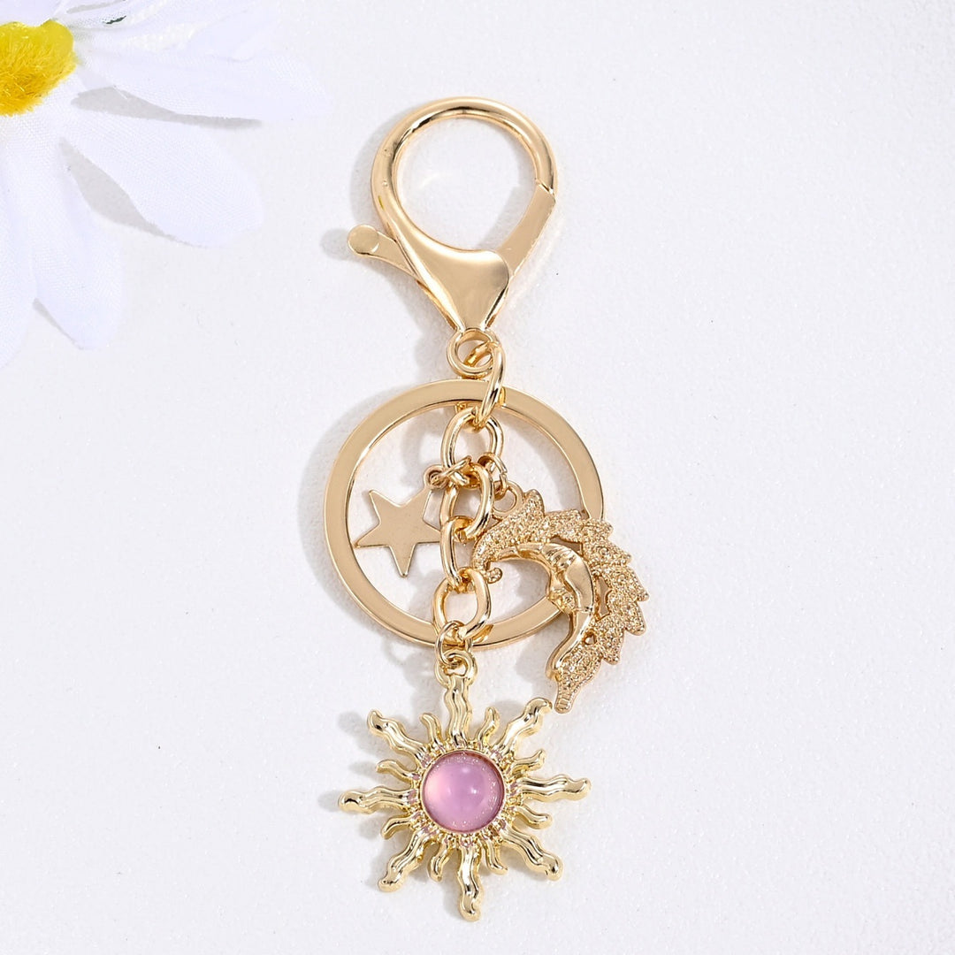 Keychain with Sparkling Sun Motif Stornfield