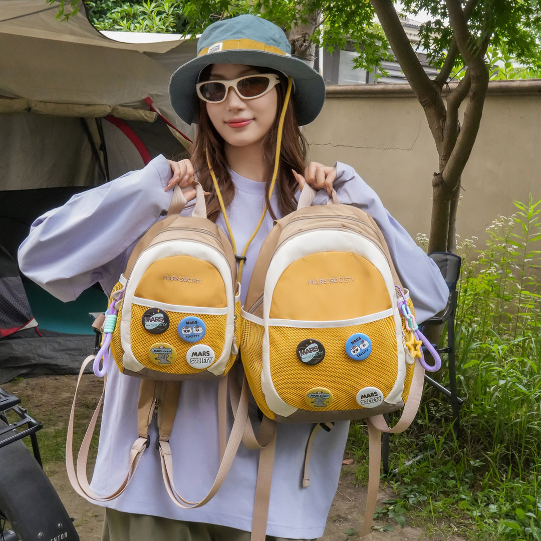 Trendy Lightweight Backpack with Fun Patches Stornfield
