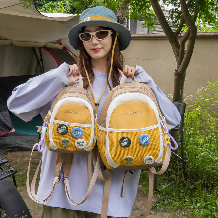 Trendy Lightweight Backpack with Fun Patches Stornfield