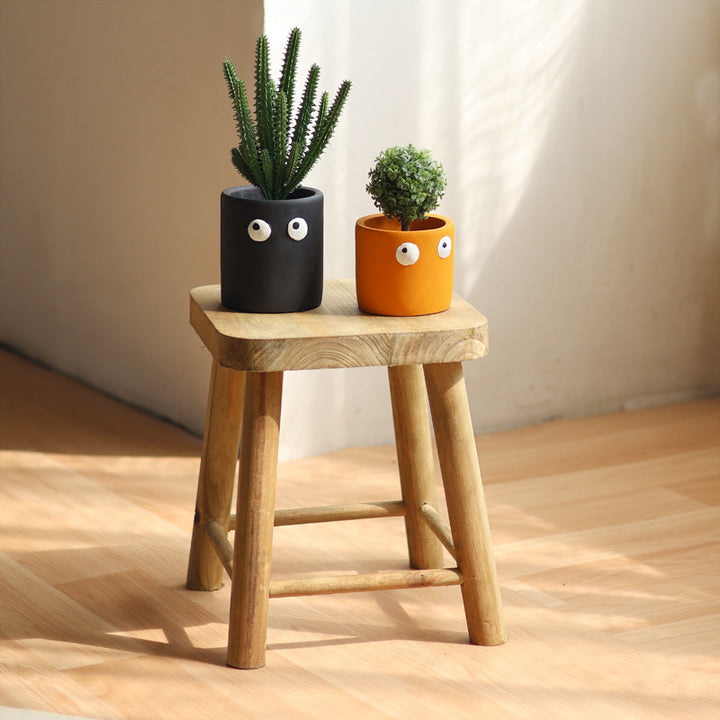 Handcrafted wooden stool Stornfield