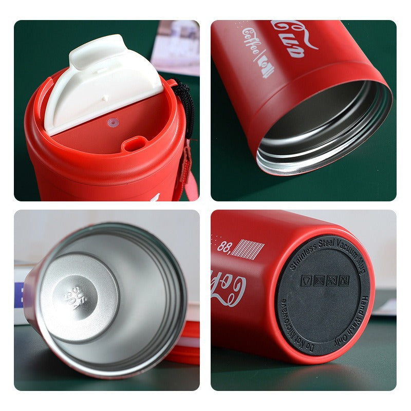 Women's insulated coffee cup with practical carrying device Stornfield